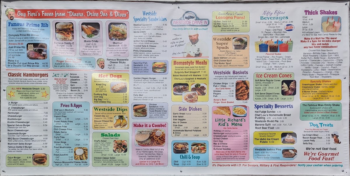 Westside Drive In Menu - Image 2